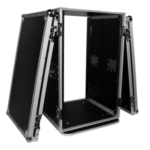 18U Space Amp Rack Mount ATA Flight Case 19 Inch Depth W-Casters