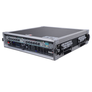 2U 2 Space Rack Mount ATA Flight Case 19 Inch Depth
