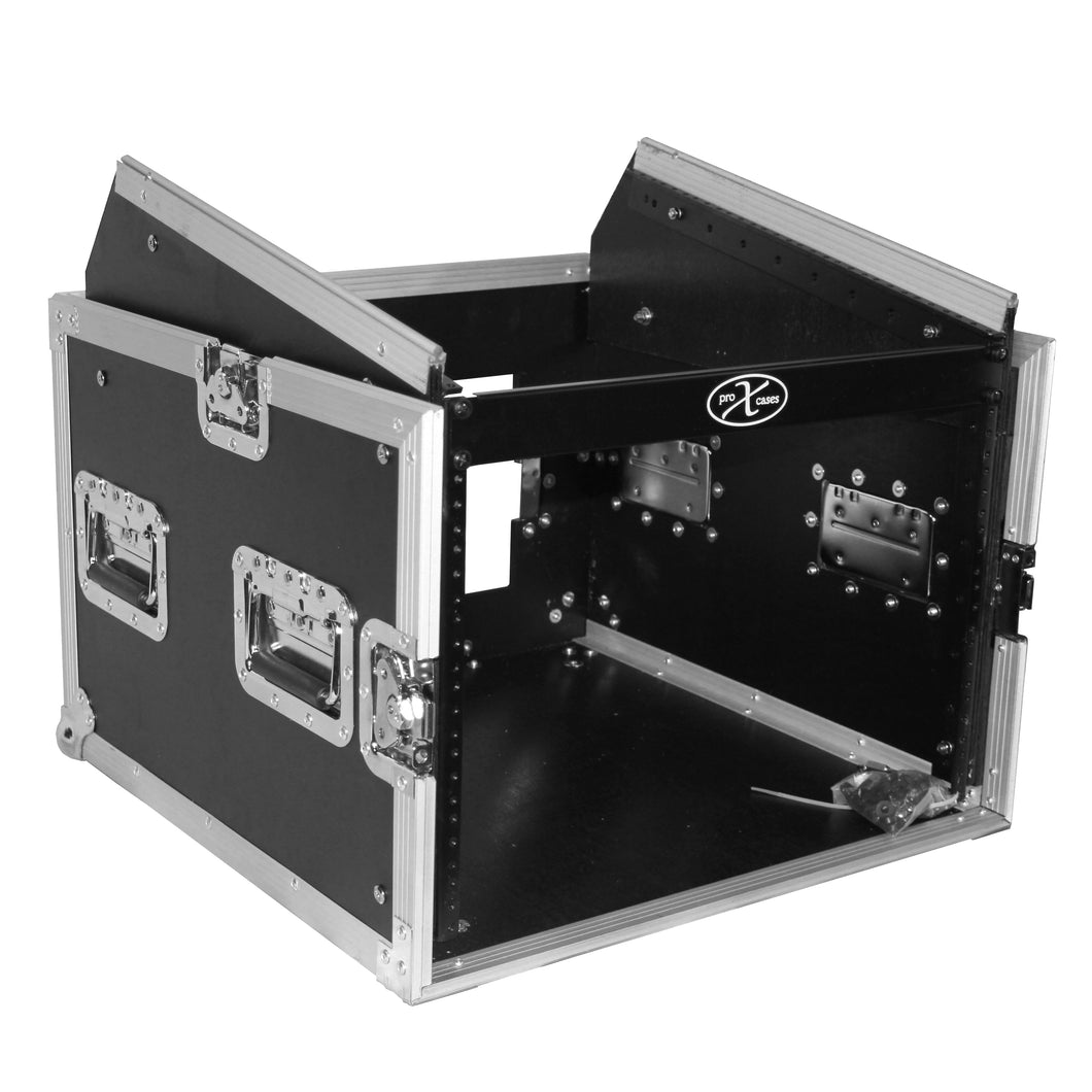 8U Rack x 10U Top Mixer DJ Combo Flight Case