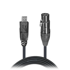 25 Ft XLR-F to USB High Performance Audio Cable