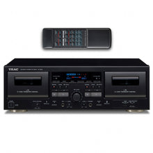 Load image into Gallery viewer, TEAC W-1200 B Black Cassette Deck USB Pitch Karaoke-in w/ Remote 120V - 230V