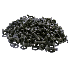 Rack Screws W-Black Nylon Washers Pack of 100