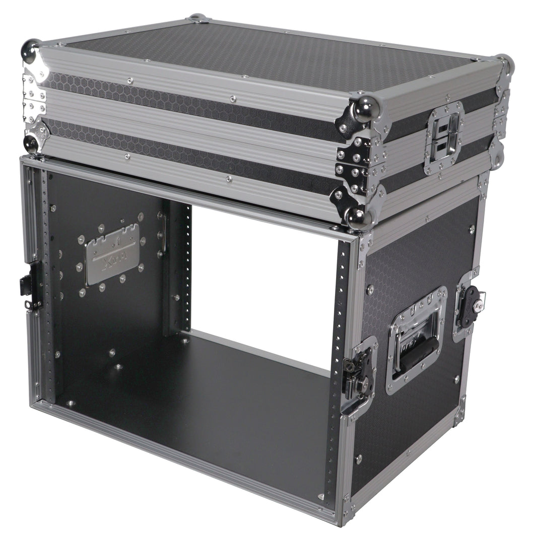 8U Deluxe Effects Rack Case 14 In Deep Rail to Rail