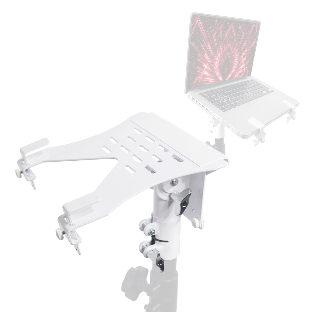 Universal Laptop Tray + VESA Monitor Mounting Bracket fits on Speaker Stand 1-3/8