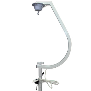 White 16" Mirror Ball Free-Standing Hook with 1 RPM motor