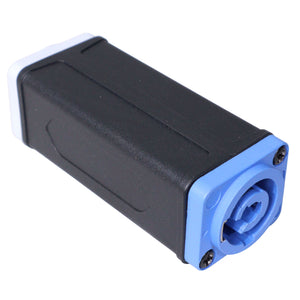 PowerKon cable Coupler Adapter BLUE Power In to GRAY Power Out