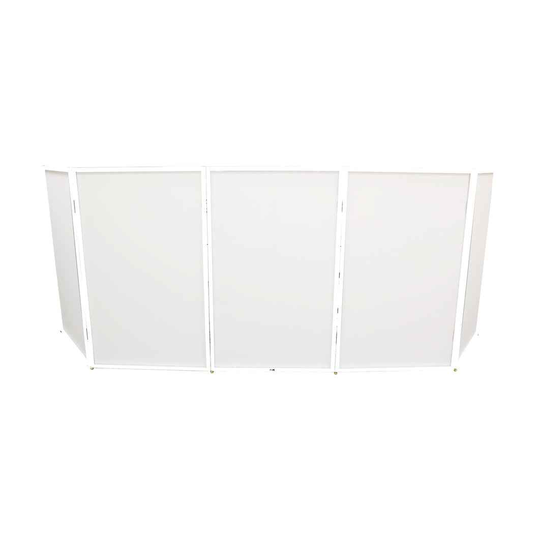 5 Panel - White Frame DJ Facade W-SS Quick Release 180° Hinges