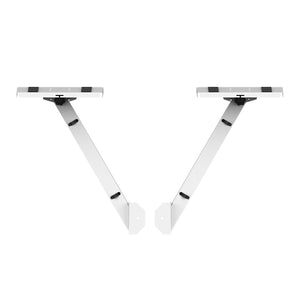 White Pair of Audio Monitor DJ Lighting Side Mounting Stand for B3 DJ Table Workstation by Humpter