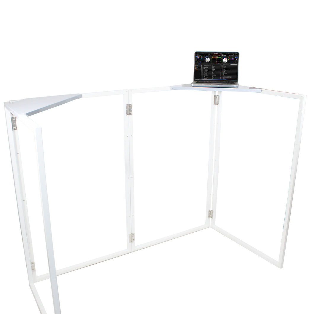 Universal Set of Aluminum Corner Shelves for DJ Facades White Finish