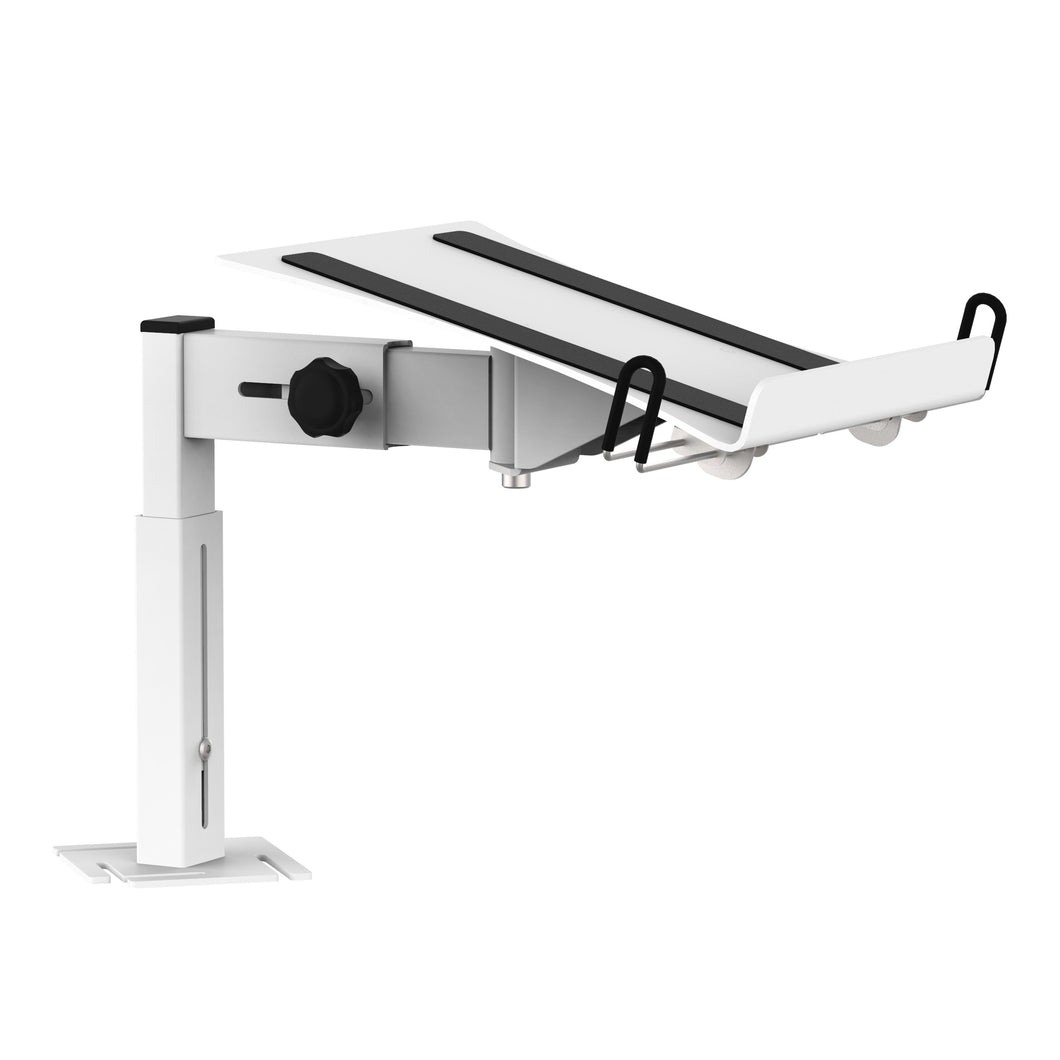WHITE Universal Side Laptop Shelf Mounting Stand for B3 DJ Table Workstation by Humpter