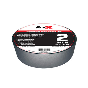 2 Inch 36FT 12YD Matte Black Commercial Grade Gaffer Tape Pros Choice Non-Residue