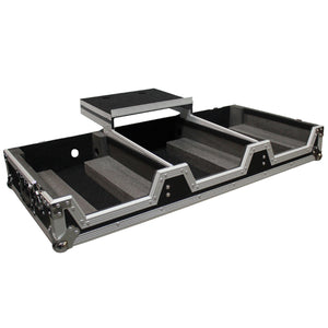 Universal DJ Coffin Case for 10" Mixer & 2 (8.5-9.5") CD Players W/Laptop Shelf & Wheels