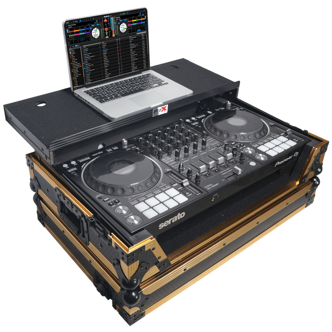 ProX XS-DDJ1000WLTFGLD LED ATA Flight Case for Pioneer DDJ-1000