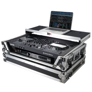 ATA Flight Case for Pioneer DDJ-FLX6 GT DJ Controller with Laptop Shelf 1U Rack Space and Wheels