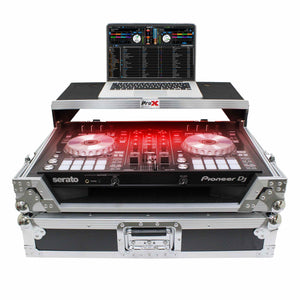 ATA Flight Case For Pioneer DDJ-SR2 DJ Controller with Laptop Shelf and LED