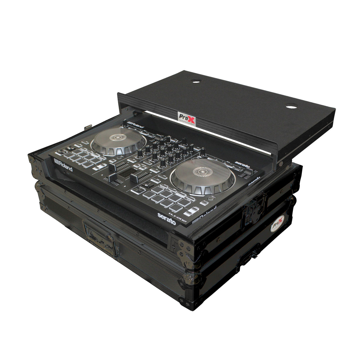 ProX X-DJ202LTBL Digital Controller Flight Case W/Laptop ShelfFor Rola ...