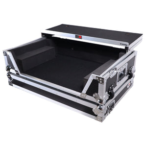 Flight Style Road Case For Pioneer DDJ-FLX10 DJ Controller with Laptop Shelf 2U Rack Space Wheels