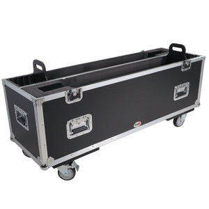 Flat Panel LCD-LED-Plasma Monitor Road Case Holds Two 43"-50" TVs Adjustable Case W-4 Inch Casters