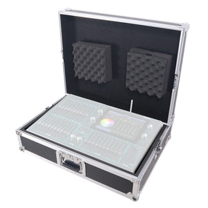 Universal Flight Style Road Case for CHAMSYS QuickQ 20 with Diced Foam Fits up to 24"x15" Mixers