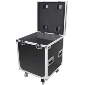 ATA Utility Flight Travel Heavy-Duty Storage Road Case with 4" in casters – 22.5"x22.5"x25" Exterior