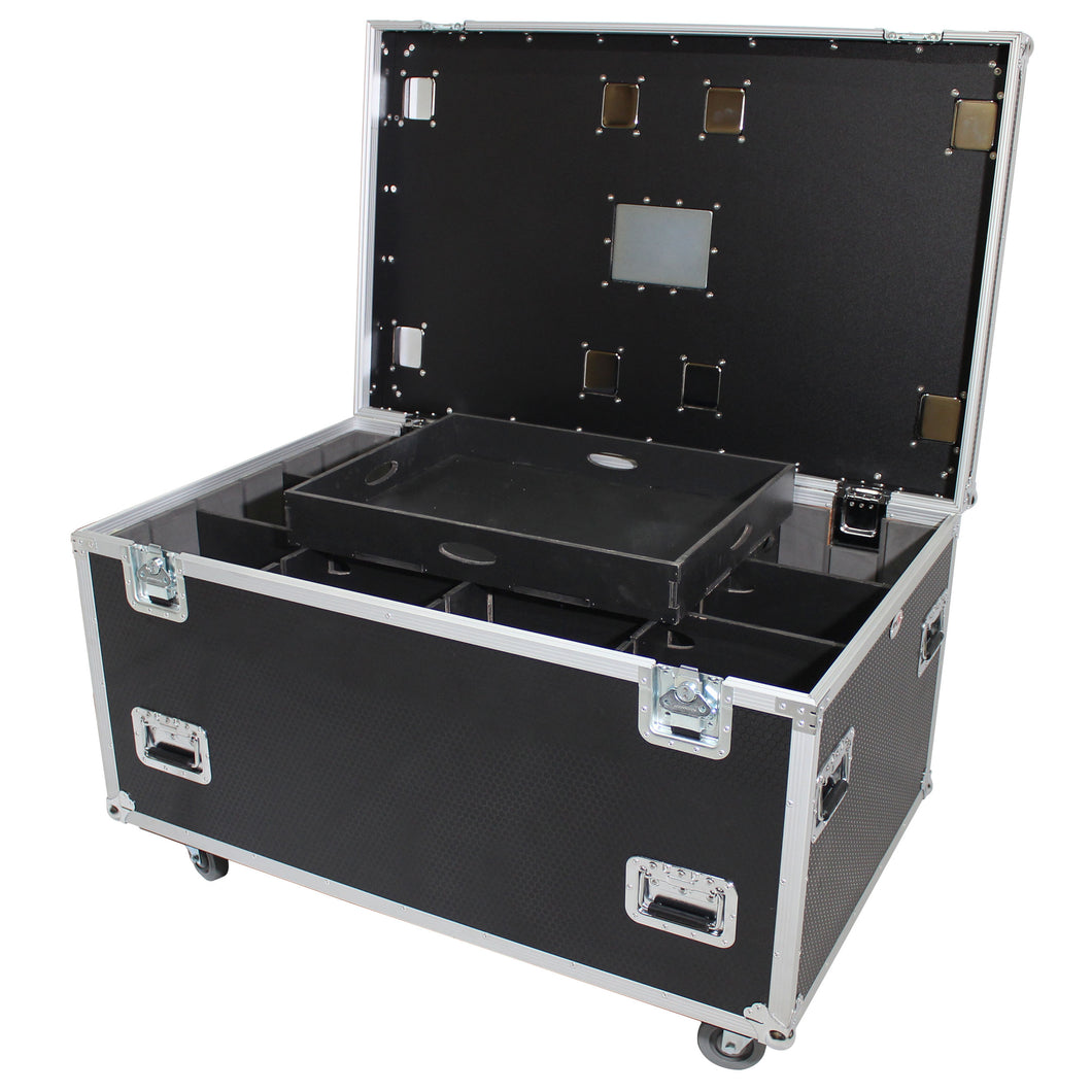 TruckPax Utility ATA Flight Case Truck Storage Road Case with Dividers Tray and 4