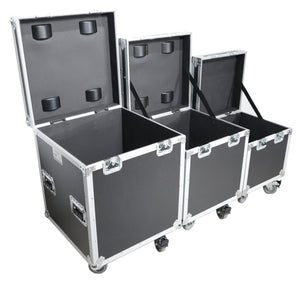 Package of 3 Utility ATA Flight Travel Storage Road Case – Includes 1-Large 1-Medium 1-Small Size with 4" Casters