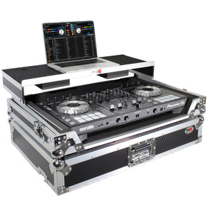 Universal Flight Style Road Case for Medium Size DJ Controllers with Sliding Laptop Shelf