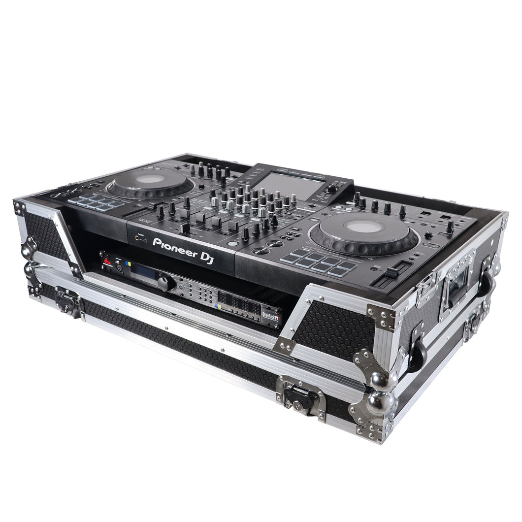ATA Flight Case For Pioneer XDJ-XZ DJ Controller with 1U Rack Space and Wheels