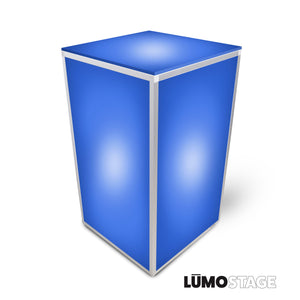 Lumo Stage Acrylic Stage 2'x2'x42" Platform Cube Light Box Section for Disco Style Dance Floor