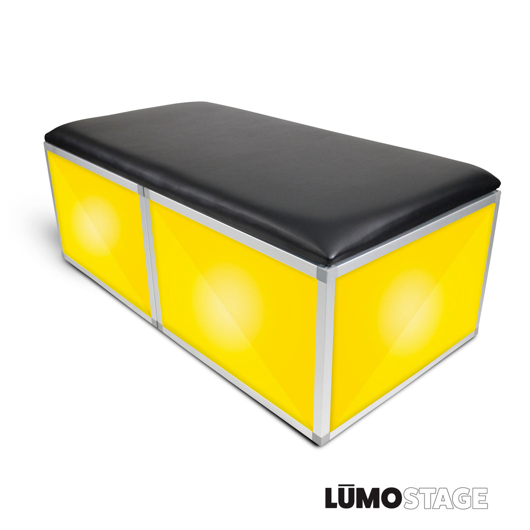 LUMOStage 2 Ft X 4 Ft  Black Padded Seat Cushion