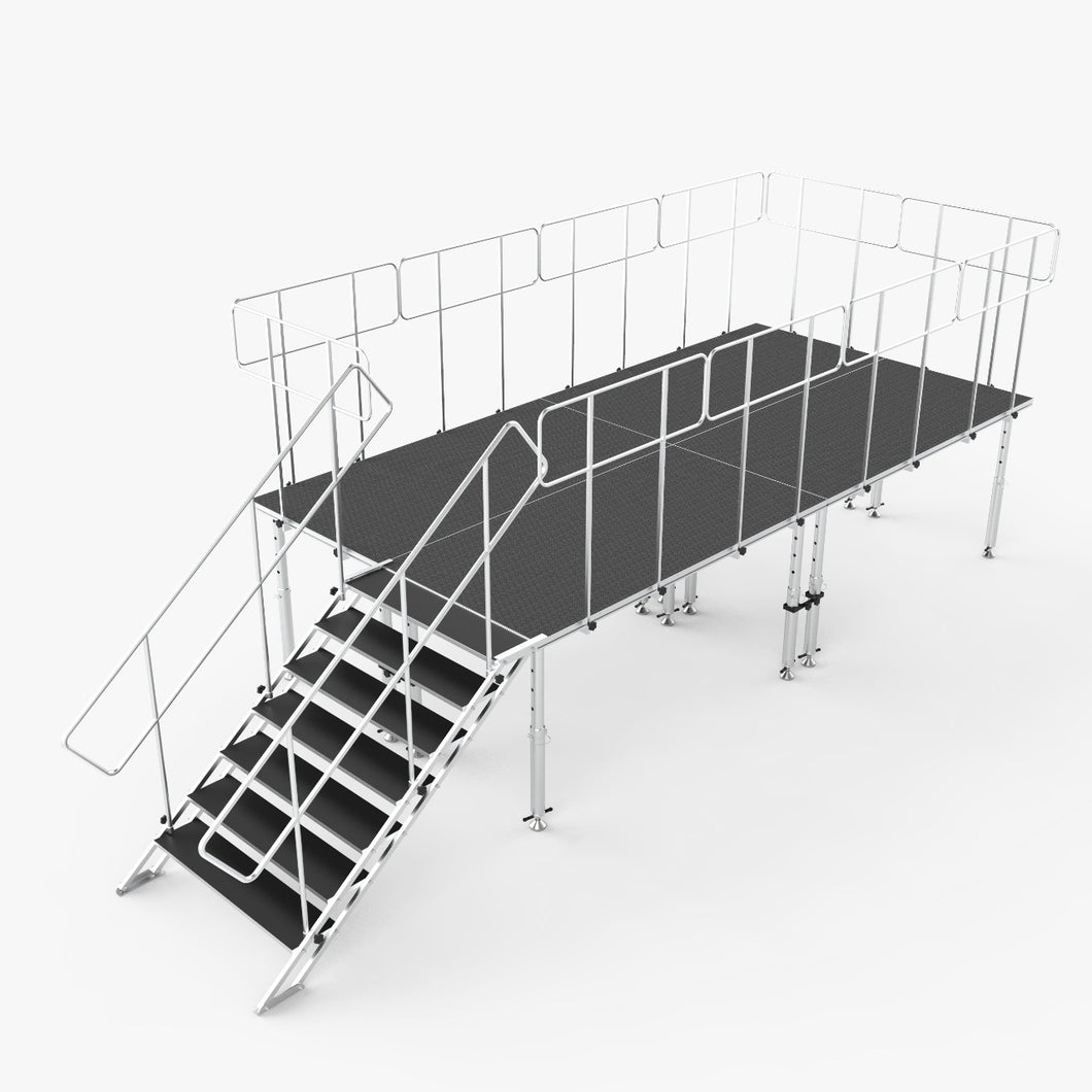 8FT x 16FT Stage Q 4 Stage Platforms Social Distancing Package Height Adjustable 28-48 inch