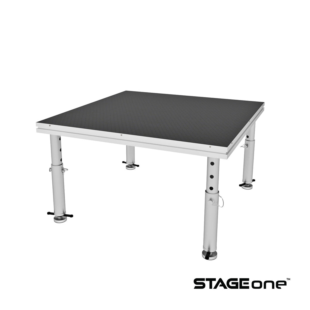 StageOne 4' Ft Portable Stage with Telescoping Legs Platform Height 16-22-inch