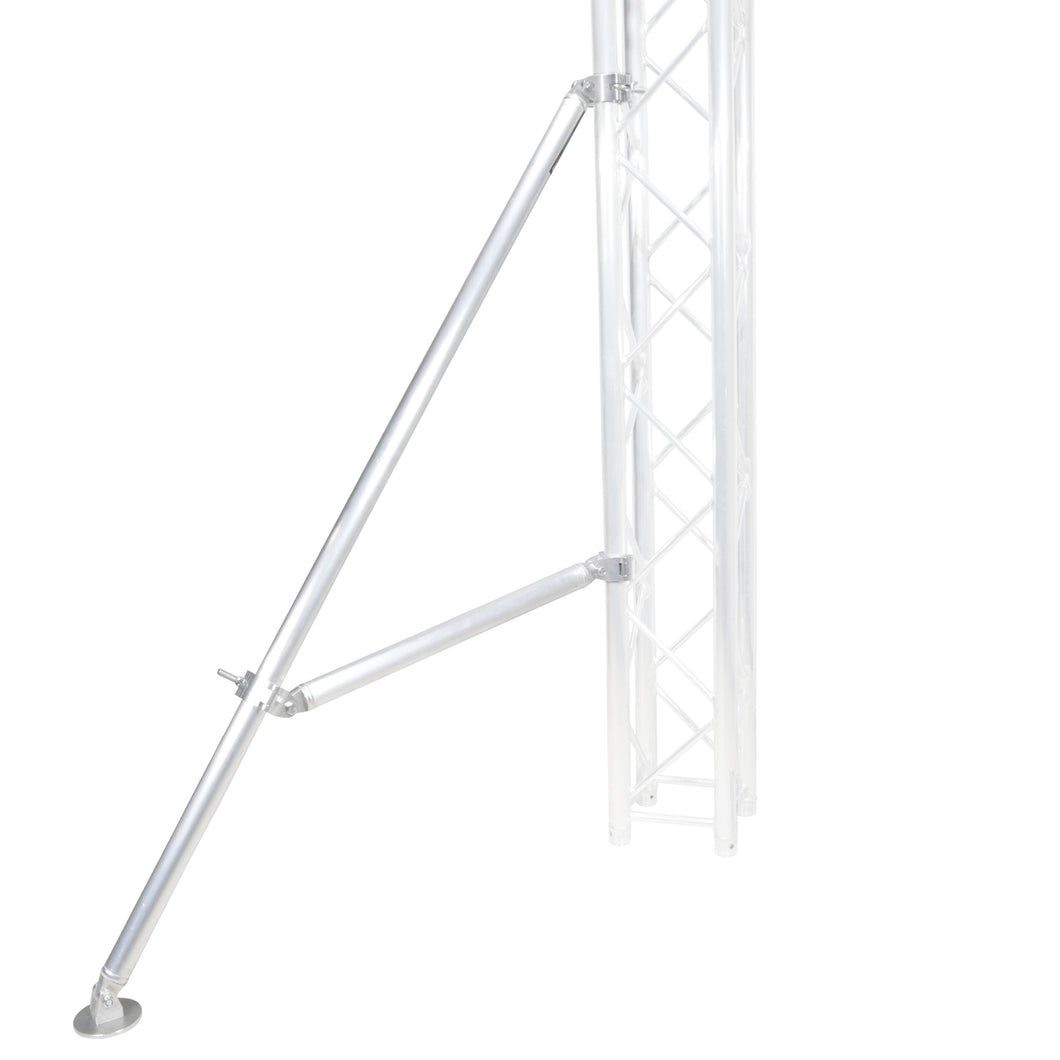 Outrigger Brace and Lower Support Bar with Hinged Rubber Feet.