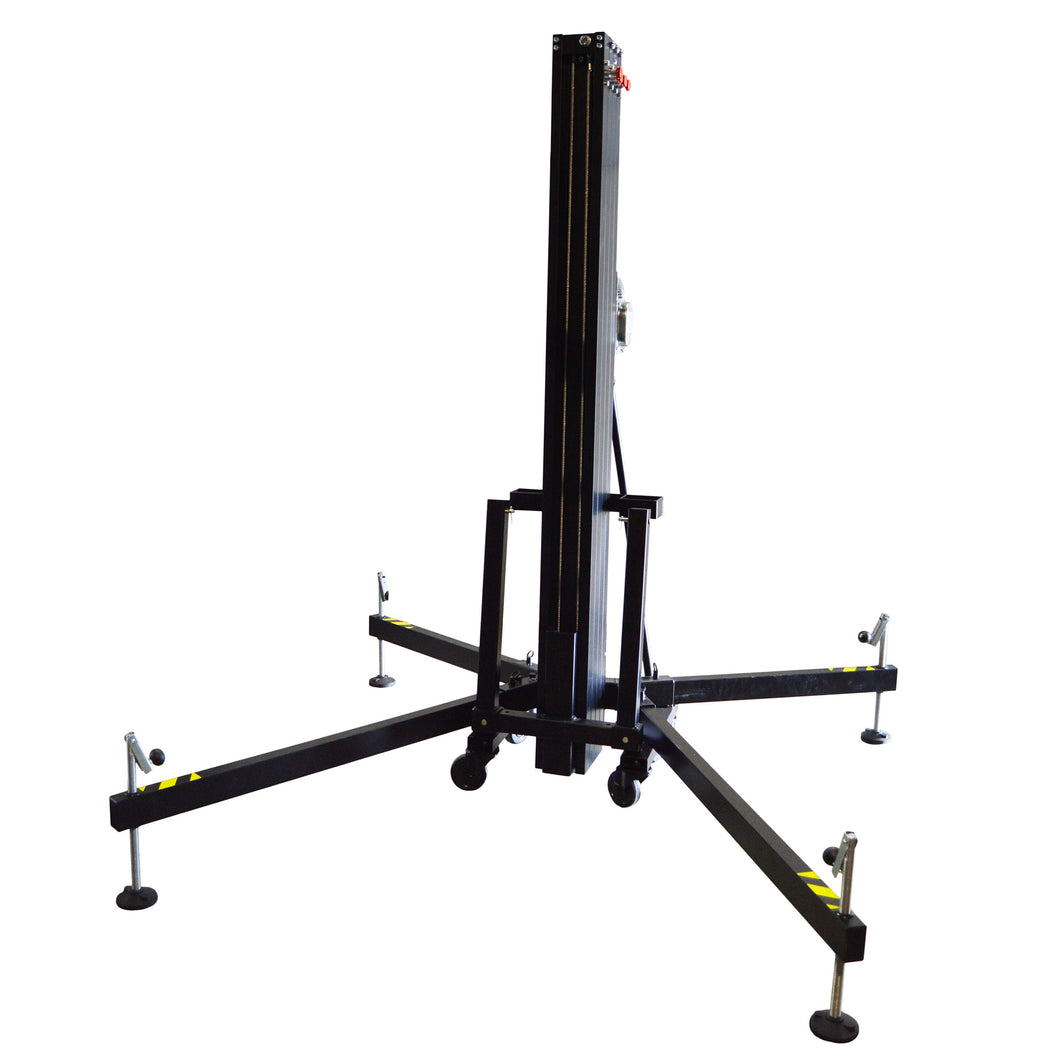 16 Ft. Frontal Loading Lifting Tower for Line Array System | Max Load 200kg - 440 Lbs Black
