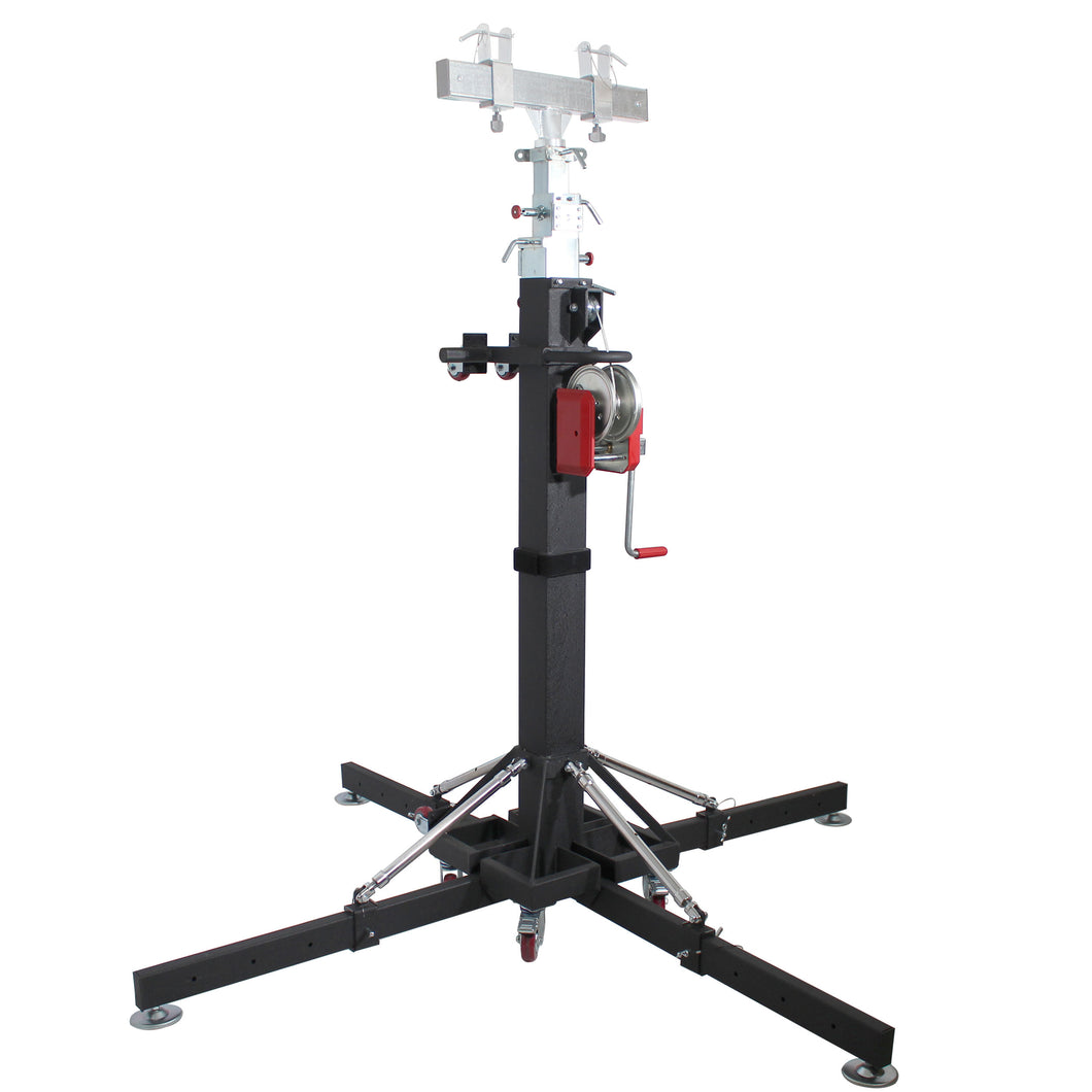 18 Ft Lighting Heavy-Duty Crank Truss Stand 500 Lb. Capacity  with Outriggers Center Load18'Includes T-Adapter Truss Mount