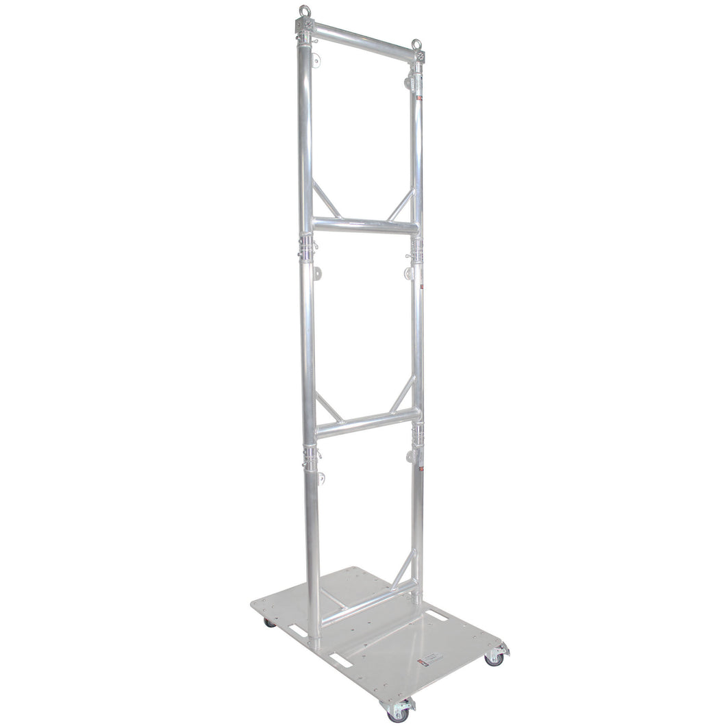 Truss Modular 3X Rapid U Grid Trio Package for Lighting - Moving Heads W-Rolling Aluminum Baseplate