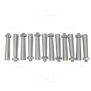 12 Pack Tapered Shear Pin With Threaded Tip And Nut For Conical Coupler