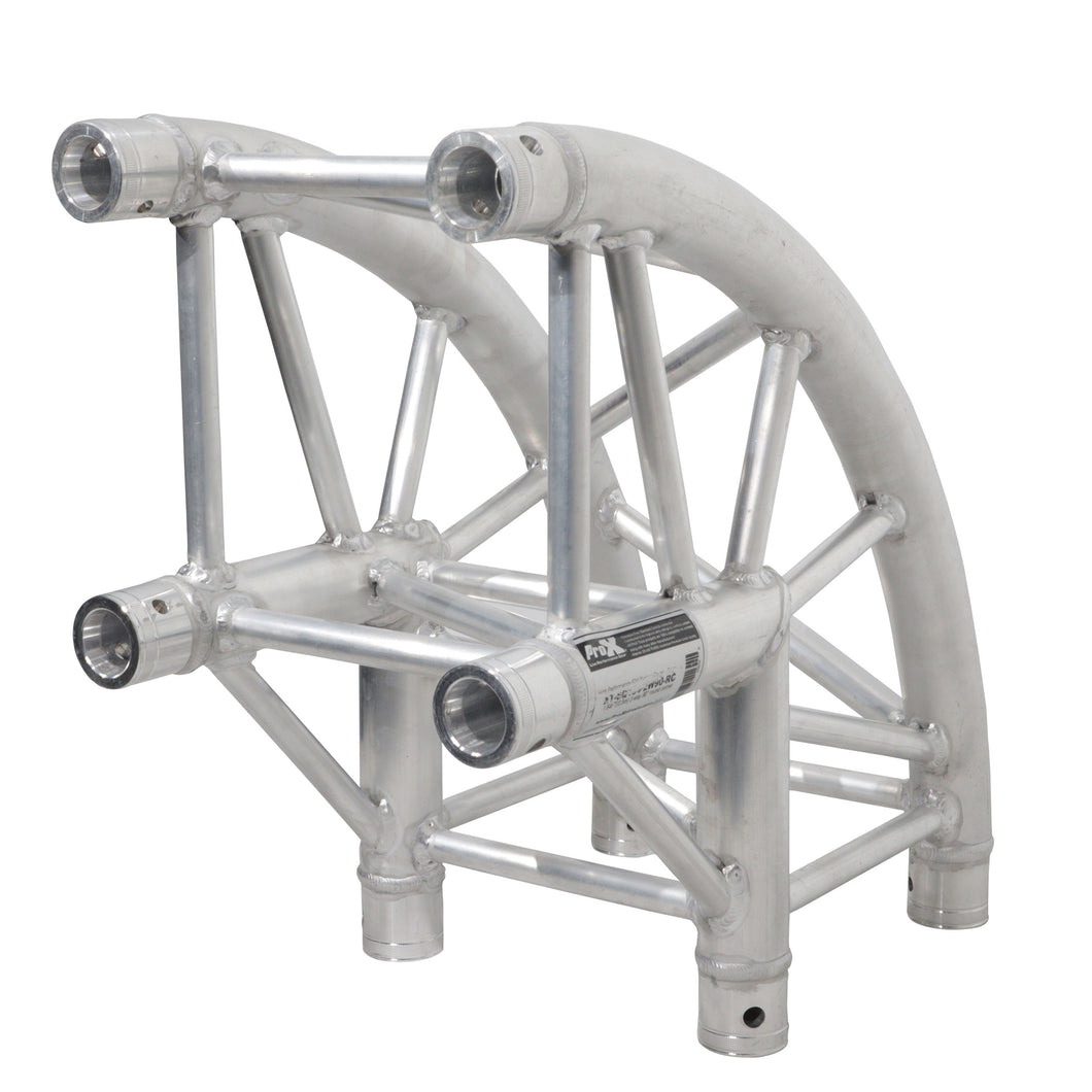 Square Truss Corner 2 Way 90 Degree Round