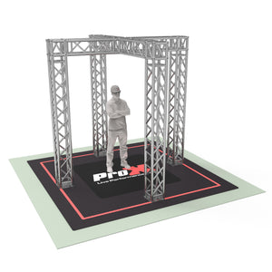 Tradeshow Booth 9.42 W X 9.42 L X 9.20 FT H with X Shape Design in center - 2mm Heavy Duty Truss