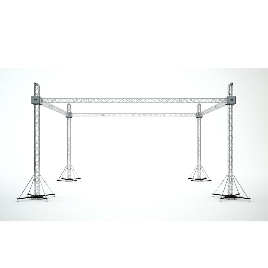 Stage Flat Roofing System Package With 4 Chain Hoists | 40 Ft W x 30 Ft L x 23 Ft H