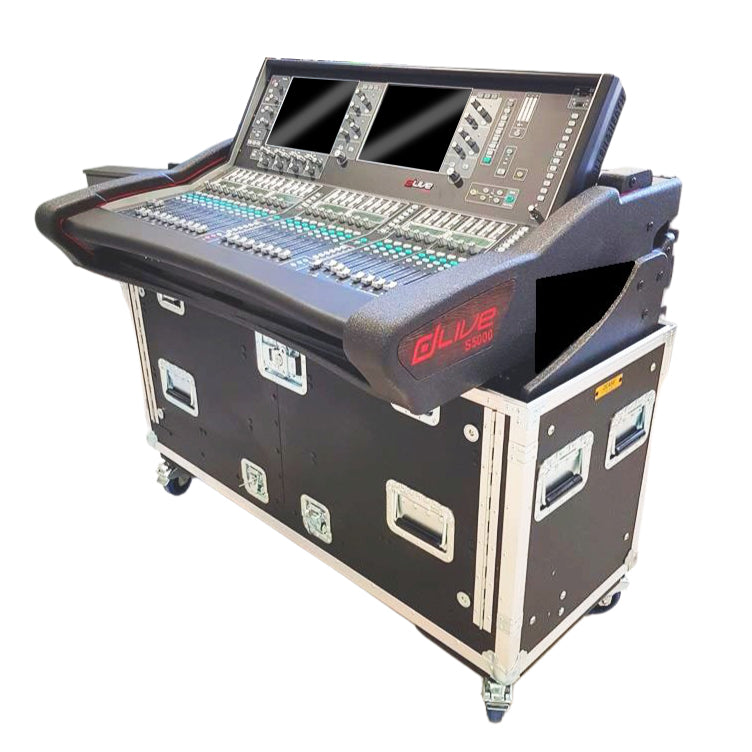 For Allen and Heath DLive S5000 Flip-Ready Hydraulic Console Easy Retracting Lifting 2U Rack Space Detachable Case by ZCASE