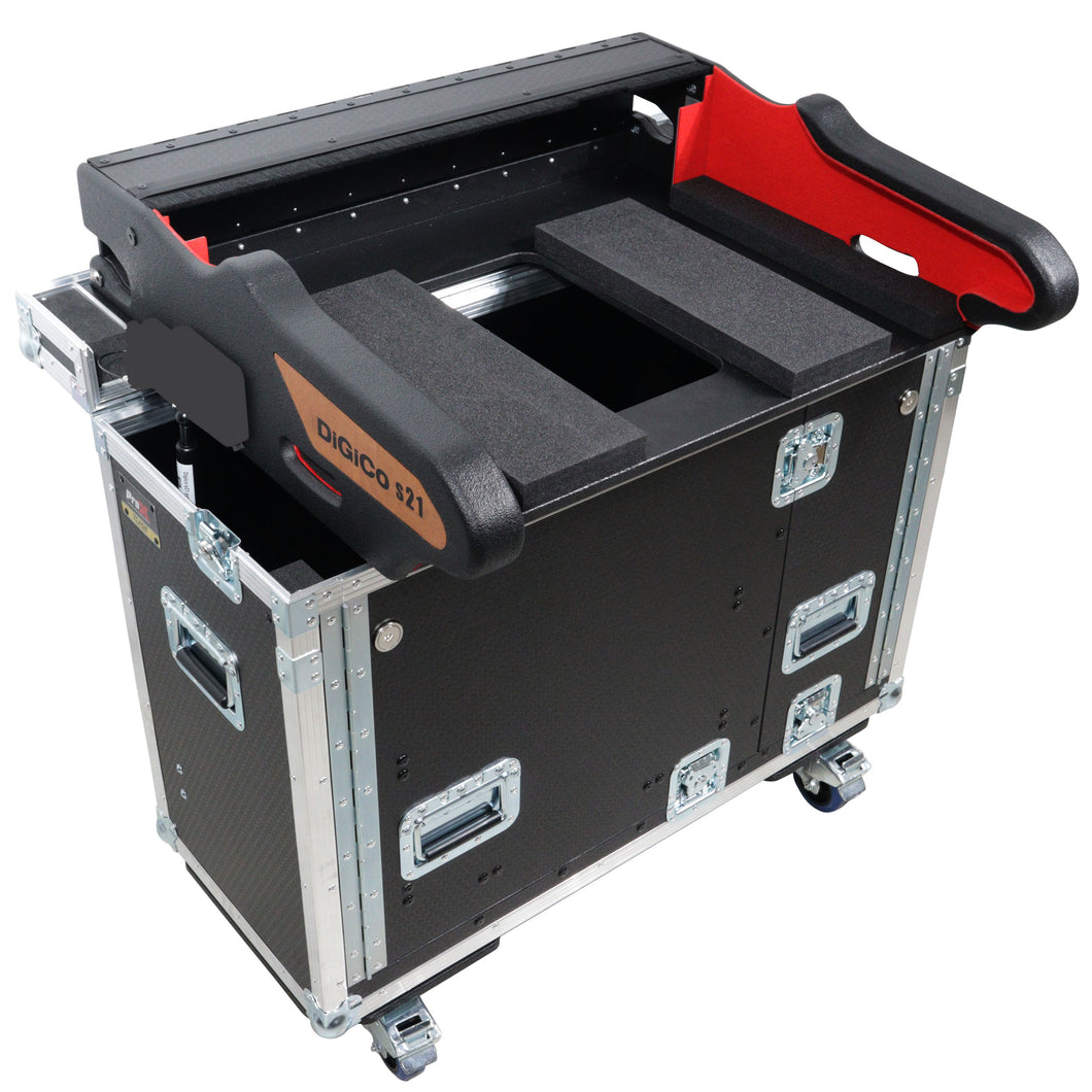 Flip-Ready Detachable Easy Retracting Hydraulic Lift Case for DIGICO SD21 D Digital Mixing Console by ZCase®
