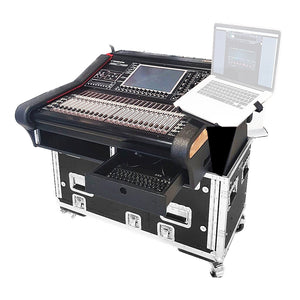 Flip-Ready Detachable Easy Retracting Hydraulic Lift Case With 2U for Digico SD9 Digital Mixing Console by ZCase®