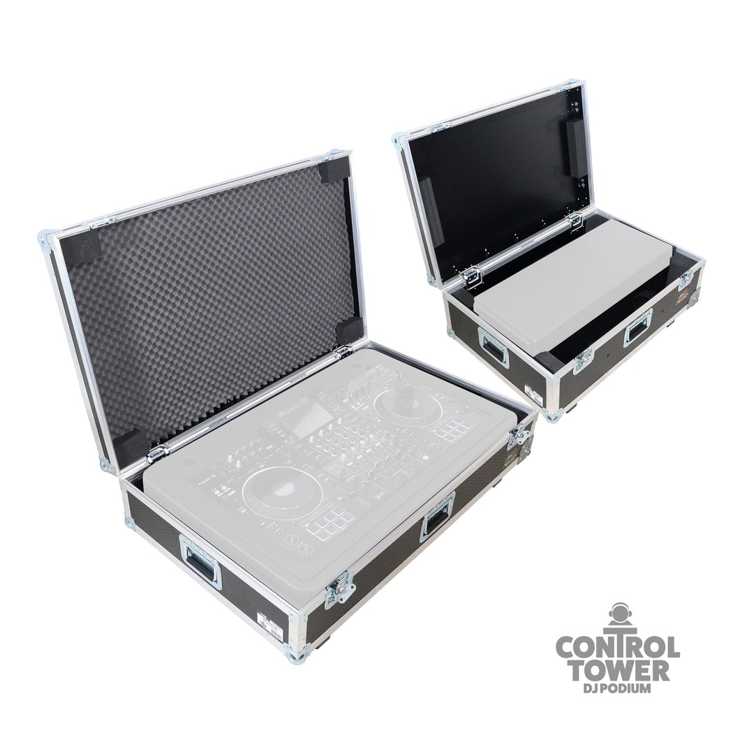 Set of Two ATA Flight Style Road Cases for ProX Control Tower DJ Podium Travel Stand