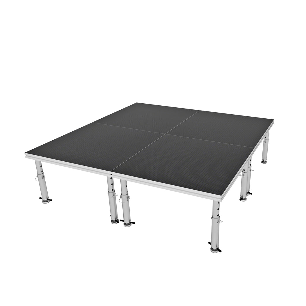 StageOne 8 x 8 Ft. Portable Stage Package - Includes 4x Units with Telescoping 16-22