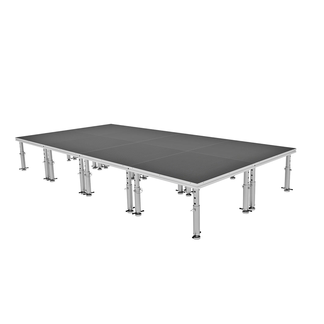 StageOne 8' x 16' Ft. Portable Stage Package - Includes 8x Units with Telescoping 16-22