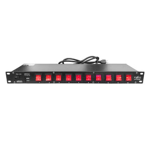 Power Center™ 10 Plug Rack Mount Power Distribution Switch With 2 USB Charging Ports